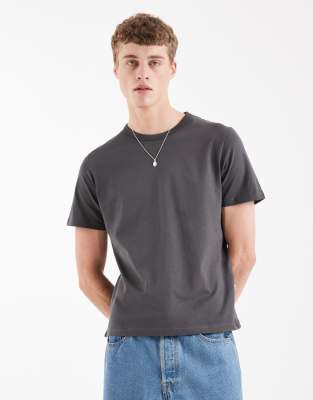 Schmag geschnittenes T-Shirt in Grau Grau 3XL