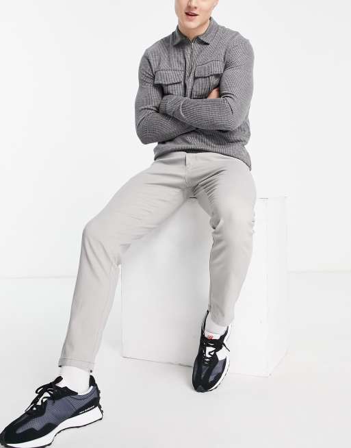 Jack & Jones – Schmal geschnittene Chinohose in Grau  , 3 von 4