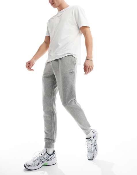 Jack & Jones – Schmal geschnittene Jogginghose in Hellgrau meliert - view 1