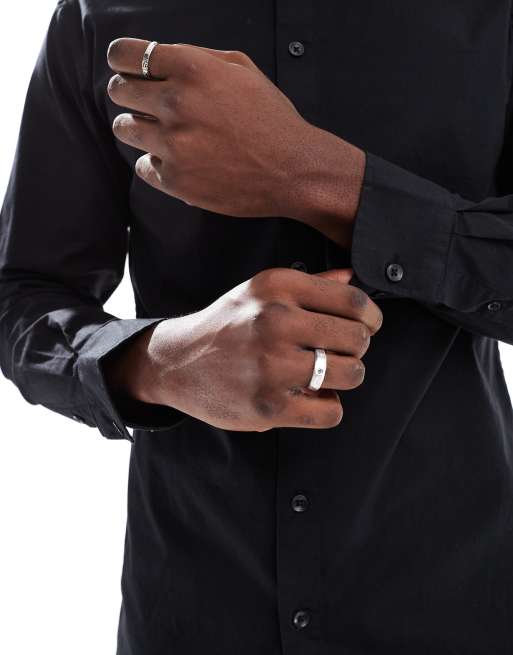 Jack & Jones – Schmal geschnittenes Hemd in Schwarz, 2 von 4