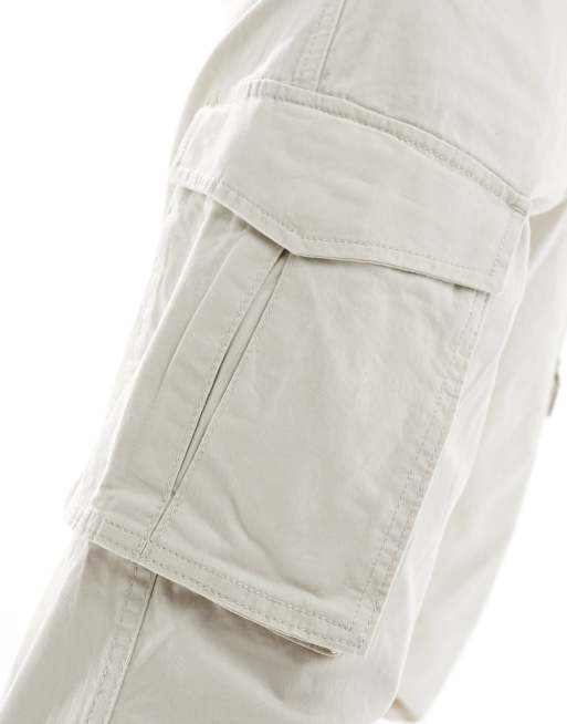 Jack & Jones – Schmal zulaufende Cargohose in Wollweiß mit Bündchen, 3 von 5