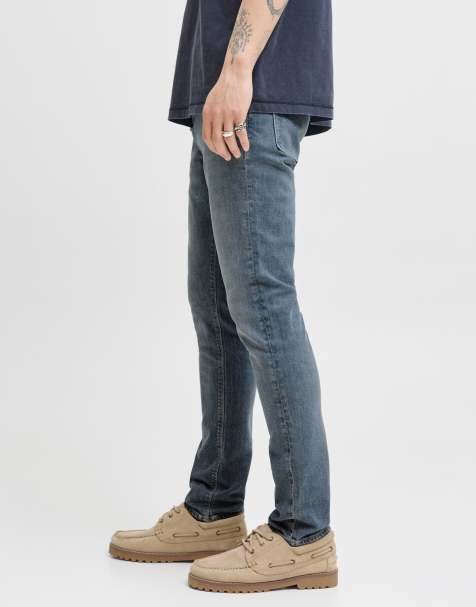 Jack & Jones – Schmale Jeans aus grauem Denim - view 1