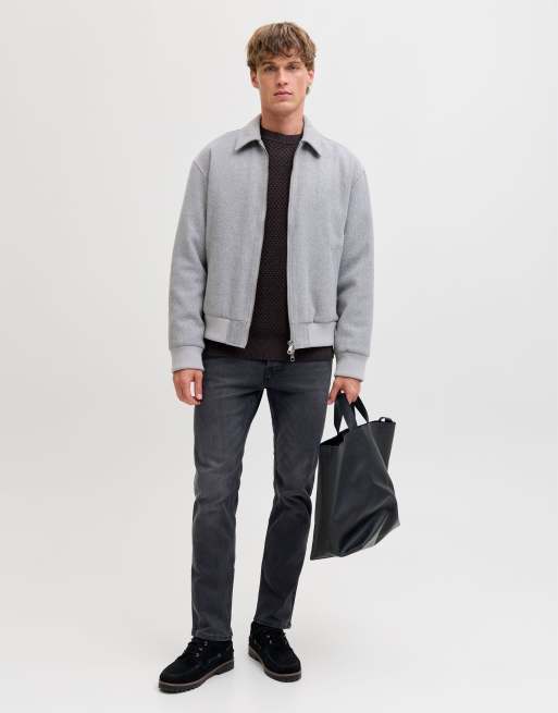 Jack & Jones – Schmale Straight-Fit-Jeans aus Denim in Schwarz, 3 von 5