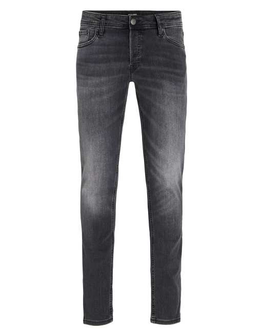 Jack & Jones – Schmale Straight-Fit-Jeans aus Denim in Schwarz, 5 von 5