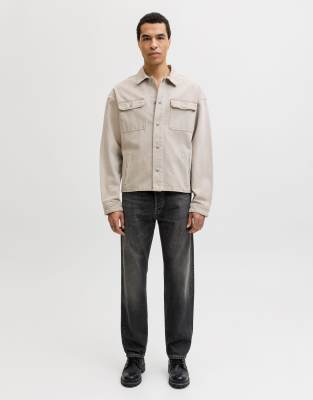 Schwarze Jeans in regulärer Passform Schwarz W31 L34