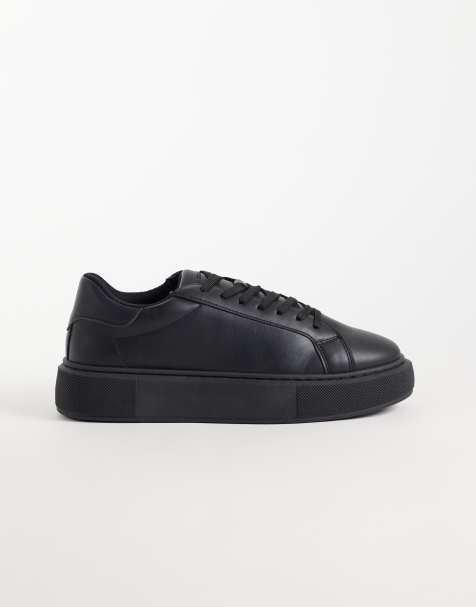 Jack & Jones – Schwarze Sneaker aus Kunstleder - view 1