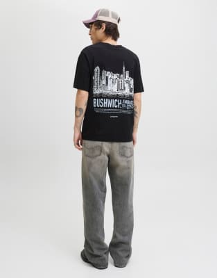 Schwarzes T-Shirt Schwarz L