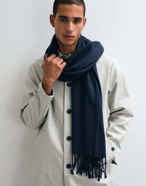 Jack & Jones sciarpa con frange blu navy - view 1