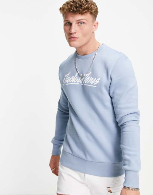 Jack and jones blue sweatshirt sale