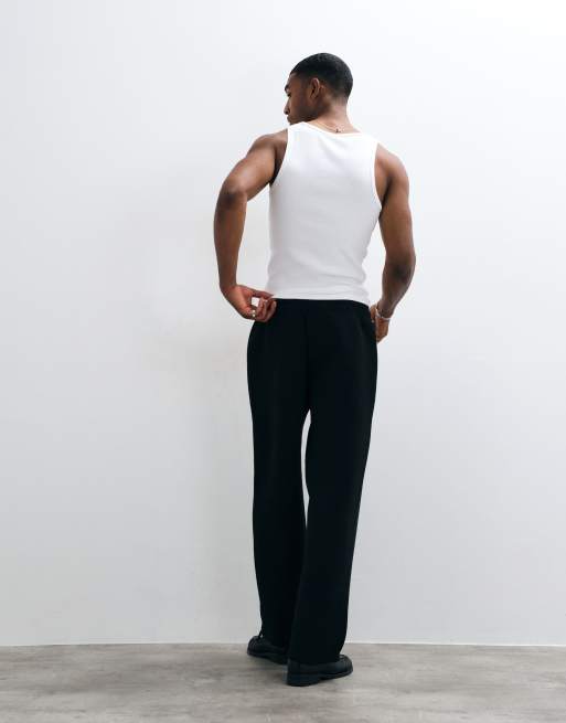 Jack & Jones scuba-style straight sweatpants in black, 2 of 5