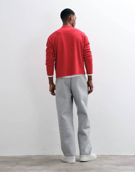 Jack & Jones scuba-style straight trackies in grey, 3 of 5