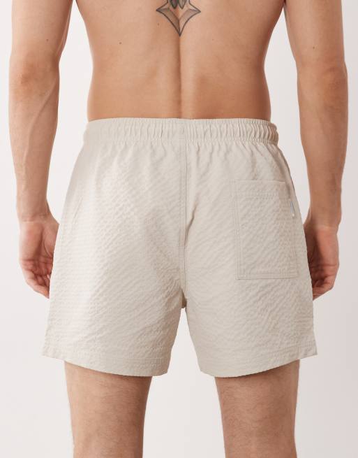 Jack & Jones - Seersucker zwemshort in crème, 5 van 5