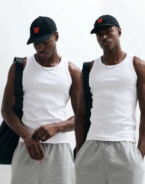 Jack & Jones - Set van 2 geribbelde T-shirts in wit - view 1