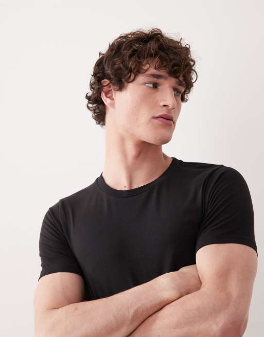 Jack & Jones - Set van 2 muscle fit T-shirts in zwart, 2 van 5
