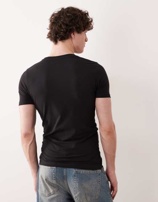 Jack & Jones - Set van 2 muscle fit T-shirts in zwart, 4 van 5