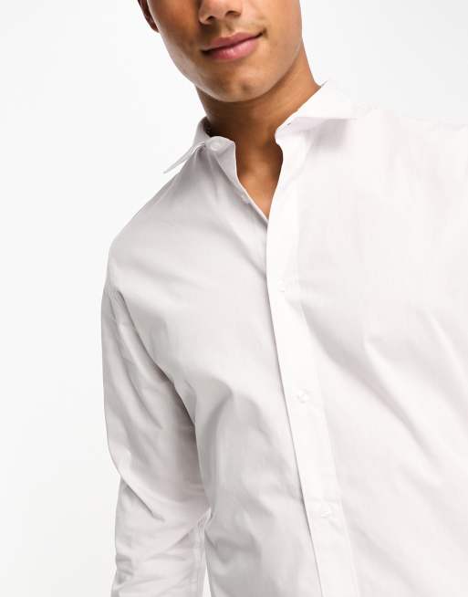 Jack & Jones - Set van 2 nette slim-fit overhemden in wit en wit, 4 van 4
