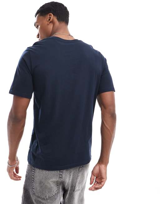 Jack & Jones - Set van 2 oversized T-shirts in wit met strepen en marineblauw , 4 van 4
