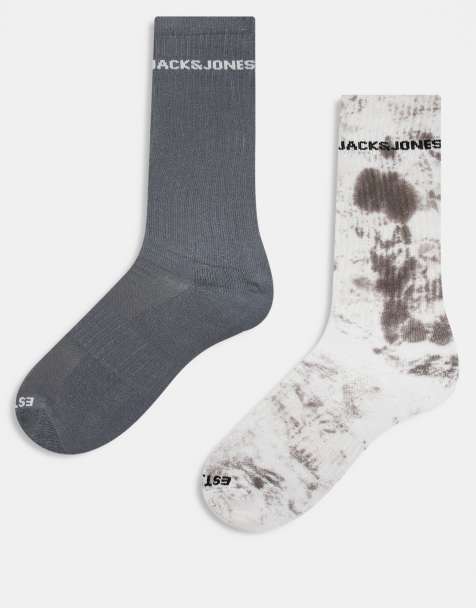 Jack & Jones - Set van 2 paar sportsokken in groene tie-dye en crème - view 1