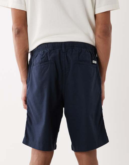 Jack & Jones - Set van 2 shorts van linnenmix in beige en marineblauw, 5 van 5