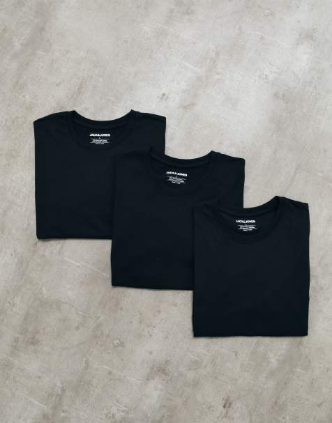 Jack & Jones set van 3 basic T-shirts in zwart - view 1