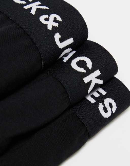 Jack & Jones - Set van 3 boxershorts in zwart met logo op de tailleband, 2 van 4