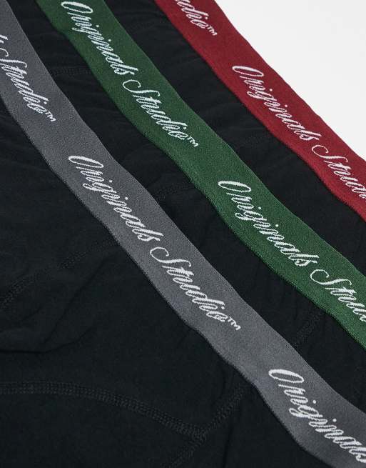 Jack & Jones - Set van 3 boxershorts in zwart, 3 van 3