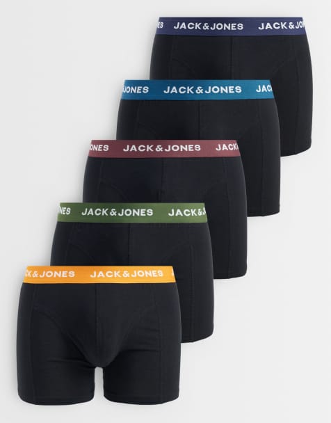 Jack & Jones set van 3 boxershorts met contrasterende tailleband in zwart - view 1