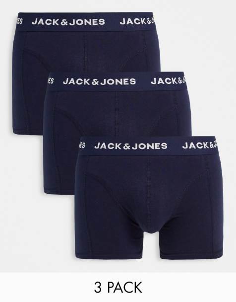 Jack & Jones - Set van 3 boxershorts met contrasterende tailleband - view 1