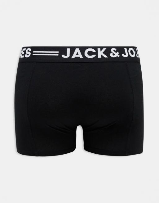 Jack & Jones - Set van 3 boxershorts met zwarte tailleband in zwart , 2 van 4
