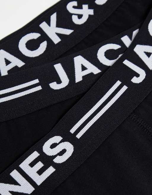 Jack & Jones - Set van 3 boxershorts met zwarte tailleband in zwart , 3 van 4