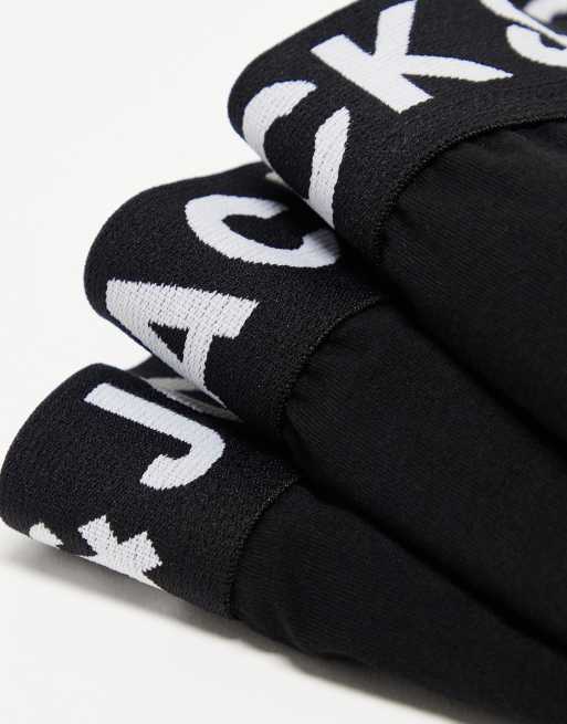 Jack & Jones - Set van 3 boxershorts met zwarte tailleband in zwart , 4 van 4