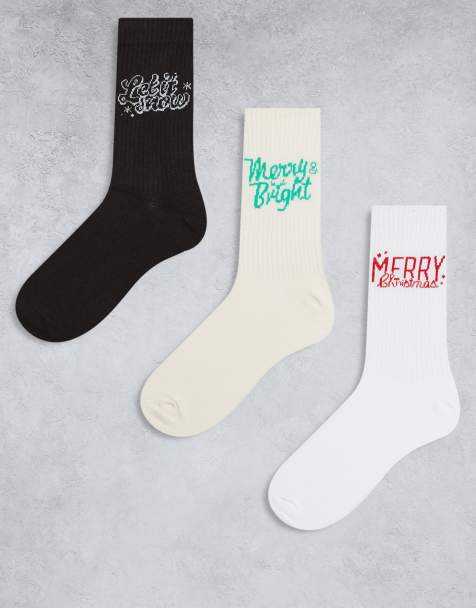 Jack & Jones - Set van 3 paar sportsokken met kerstprints - view 1