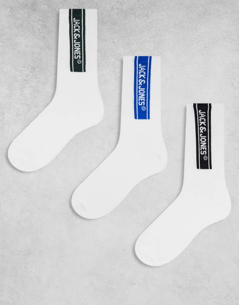 Jack & Jones - Set van 3 paar sportsokken met logo in wit - view 1
