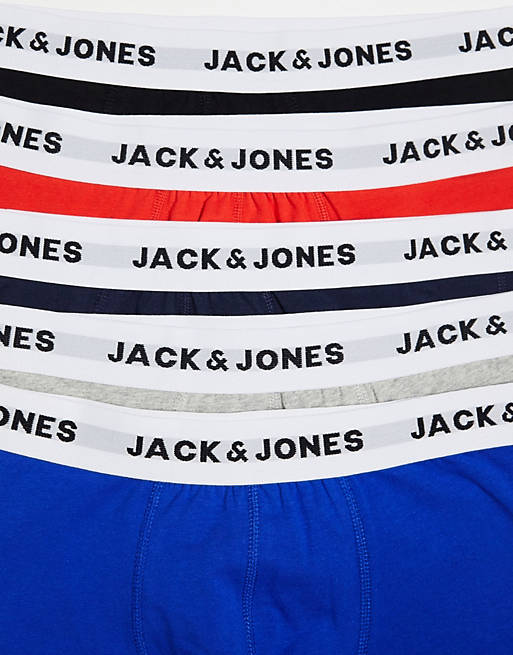 toilet geeuwen min Jack & Jones - Set van 5 boxershorts in verschillende kleuren | ASOS