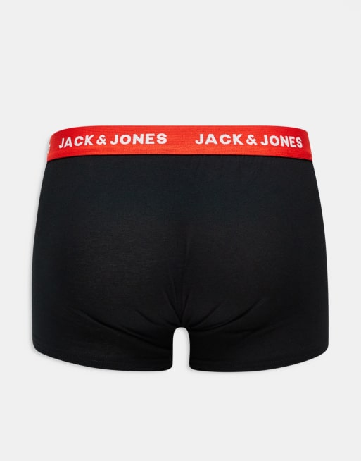 Jack & Jones - Set van 5 boxershorts met contrasterende tailleband in zwart, 2 van 3