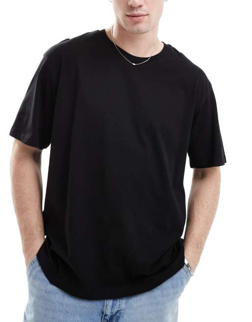 Jack & Jones - Set van 5 oversized T-shirts in wit, zwart en grijs, 2 van 4