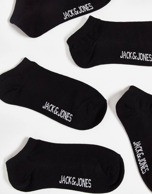 Jack & Jones - Set van 5 paar sportsokken in zwart, 4 van 4