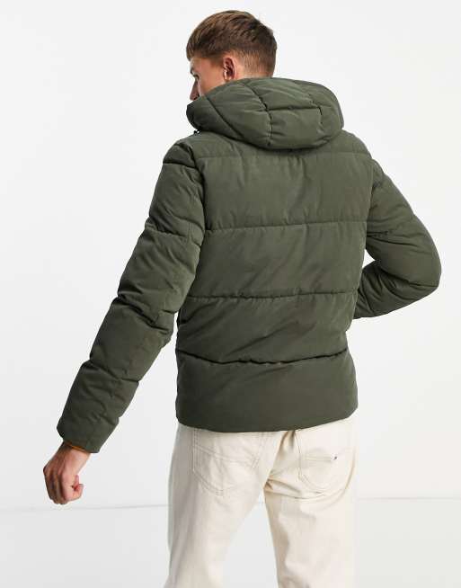 Sherpa collar hot sale puffer jacket