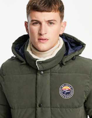 sherpa collar puffer jacket