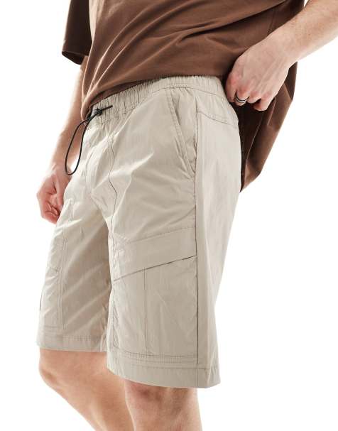 Jack & Jones - Short cargo en tissu technique - Beige - view 1