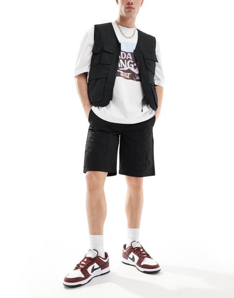 Jack & Jones - Short cargo en tissu technique - Noir - view 1