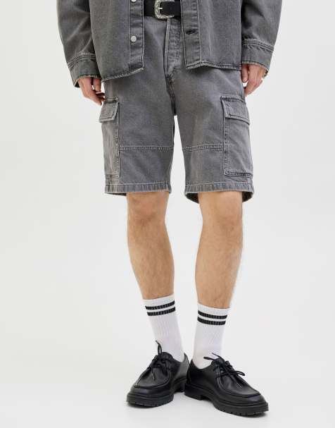 Jack & Jones - Short cargo - Gris denim - view 1