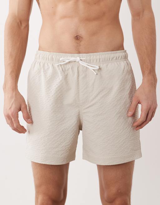 Jack & Jones - Short de bain en crépon - Crème, 4 de 5