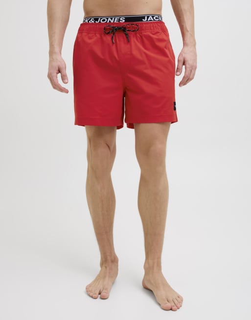Jack & Jones - Short de bain - Rouge véritable