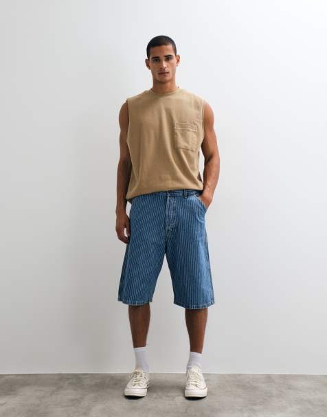Jack & Jones short en jean ample à rayures Ron bleu moyen - view 1