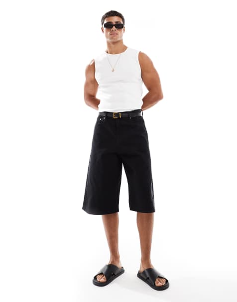 Jack & Jones - Short en jean coupe skateur - Noir - view 1