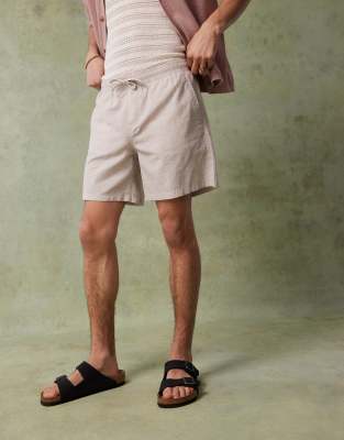Jack & Jones - Short en lin mélangé à cordon de serrage - Beige - view 1