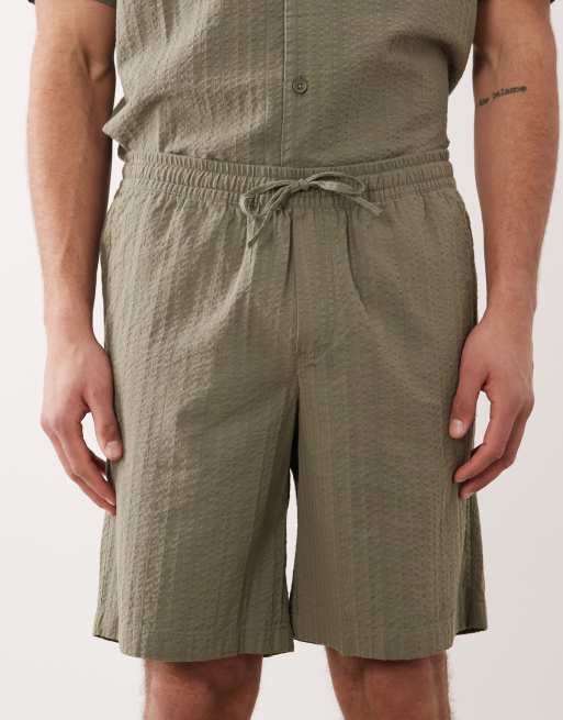 Jack & Jones - Short met textuur in kaki, deel van co-ord set, 5 van 5