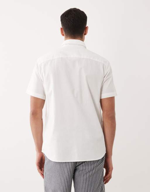 Jack & Jones short sleeve oxford shirt in white, 5 of 5