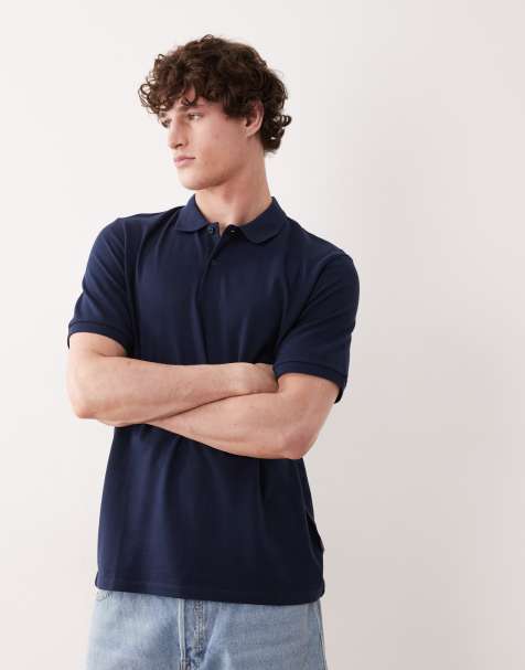 Jack & Jones short sleeve polo in navy - view 1